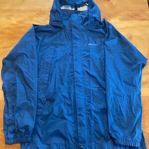 Marmot Precip Jacket Kids Waterproof Rain Coat Blue XL